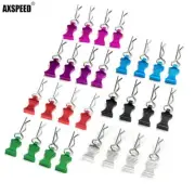 4Pcs R-type Body Shell Clips Pin with Aluminum Mount for 1/8 1/10 1/12 RC Cars