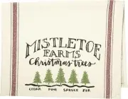 PBK Mistletoe Farms Christmas Trees Rustic Farmhouse Dish Towel