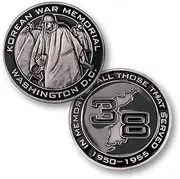 Korean War Memorial Washington DC in Memory of All Those That Served 1950-1955 Challenge Coin