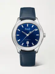 [Piaget] Piaget - Polo Date Automatic 36mm Stainless Steel And Leather Watch - Silver - One size One size Silver