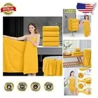 4-Piece 600 GSM Microfiber Bath Sheets - Super Absorbent & Quick Dry