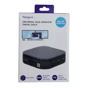 Targus Universal Dual HD Docking Station USB-C 80W PD PassThru Black DSU150US