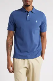 Polo Ralph Lauren The Iconic Cotton Piqué Polo in Light Navy at Nordstrom, Size Small