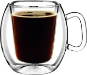 Luigi Bormioli Thermic Double Wall Glassware: 2pc Cafe Coffee Cup Set (10oz)