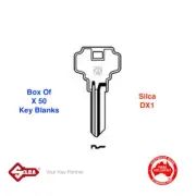 SILCA DX1 Keyblanks-Box Of Fifty- Dexter Key Blank-FREE POSTAGE