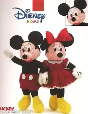 Disney mickey minnie characters dolls to crochet - pattern booklet RARE