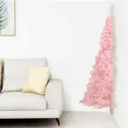 NNEVL Artificial Half Christmas Tree with Stand Pink 120 cm PVC