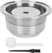 Reusable Coffee Capsule with Lid Scoop Brush Smooth TOPSIDE Stainless Steel and Plastic Refillable Coffee Pods