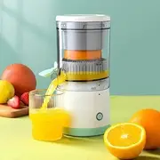 Electric Citrus Juicer S with USB and Cleaning Brush Portable Rechargeable Hands-Free Masticating Orange Juicer N Squeezer for Orange N Grapefruit White
