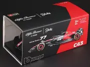 2023 F1 Valtteri Bottas Alfa Romeo C43 Racing Sauber Diecast Car Model & Driver