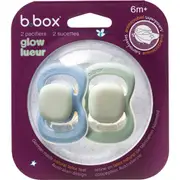B.Box Soother Latex Glow 6M+ Dummies Assorted 2 pack