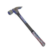 Vaughan Fiberglass Hammer, Forged Steel Head, Straight Handle, 17 In, 24 Oz Head