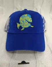 Disney Parks Finding Dory I'm Having A Dory Moment Blue Glitter New Mesh Hat Cap