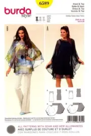 Burda Sewing Pattern 6589 Burda Style Womens Dress and Top Size 8-20