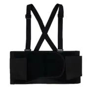 Husky Work Back Brace Support Belt Polyester Black Large