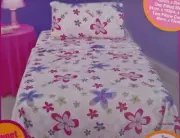 ~ Barbie - SINGLE BED COTTON GIRLS FLANNEL FLANNELETTE FITTED & FLAT SHEET SET