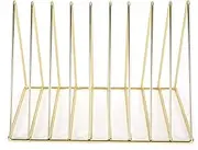 Bookshelf, Desktop Study Room Books Holder Multifunction for Magazines(Gold)