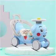 Children’s Game Rocking Horse, Toddler Riding Toys, Music and Lights, Baby Rocking Animal Gifts for Boys and Girls, 2-in-1 Multifunctional Rocking Horse for 1-6-year-old Babies-Blue