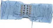 [Yardenfun] Elegant Lace Denim Girdle Elastic Waistband for Women Denim Corset Fashionable Generous Fit