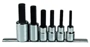 Socket Bit Set, 1/2 in. Dr, 6 Piece, Hex