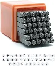 SEEDOR Letter Punch Set - Lowercase Letters & Special Characters Punch Stamp Set Made of Hardened Steel for Embossing Metal, Leather & Wood, Premium Quality Embossing Stamp Set