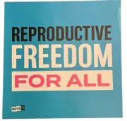 Reproductive Freedom For All Move On Political Sticker 3 5/8 x 3 5/8 Pro-Choice