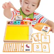 Wooden Sand Tray Letter Tracing Sand Tray Learning Sand Writing serviceable