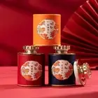 Mini Empty Tea Tin Can Paper Storage Jar Tea-leaves Packaging