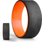 12" Yoga Wheel Back Roller Comfortable for Back Pain Stretching Mobility- Black