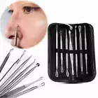 8 pcs Blackhead Remover Extractor Tool Pimple Blemish Popper Comedone Kit Clip