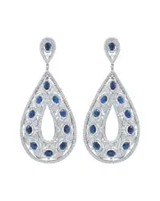 Diana M. Fine Jewelry 18K 39.80 ct. tw. Diamond & Tanzanite Earrings