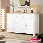 Sideboard Buffet Cabinet Storage Cupboard Side Console Table 2 Drawers 4 Doors