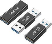 USB 3.0 Coupling Adapter, USB A Female to Female Converter, Type A Male to Male, USB A Female to Male Gender Converter Bridge Extension Plug