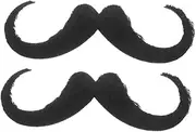 2pcs Fake Beard Halloween Mustache Costume Beard Mustache Party Stick on Fake Mustaches Halloween Beard Fake Mustache for Men Holiday Mustache for Beard Costume Cloth Black