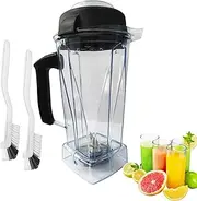Upgraded For Vitamix Blender Pitcher 64oz,Replacemant for Vitamix 5200 5000 6500 7500 Pro500 750 Vita-Prep VM0101 VM0102 VM0103 VM0197 E310 320 Asy172 Container Cup with 2 Cleaning Brush