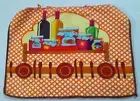 Food double sided crochet top hanging kitchen/hand towel orange top