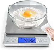 OGWAI Rechargeable Digital Food Scale with Gram and Ounce, Measuring Range 0.1g/3kg(6.6lb), Smart Kitchen Scale for Food, Baking, Cooking, Sourdough Bread, Weight Loss - Small Kitchen Gadget Product