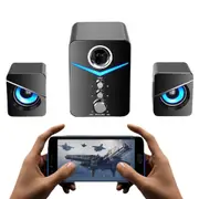 Computer Bluetooth LED Surround Sound System Audio Desktop Wired Desktop Laptop Speaker