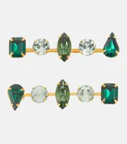 [Jennifer Behr] Jennifer Behr Jessa embellished set of 2 bobby pins One Size green