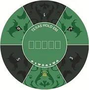 Poker Mat Mouse Mat, Texas Hold'em Round Poker Table Top,8 Player Game Layout Mat with Carrying Bag,Professional Poker Mat for Poker Games(1.2 x 1.2 M)