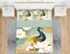 3D Peacock Flower NAO3339 Bed Pillowcases Quilt Duvet Cover Set Queen King Fay