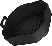 CRILSTYLEO Silicone Air Fryer Liner Reusable Cooking Pot Non Stick Baking Tray for Easy Cleanup Heat Resistant Silicone Bakeware for Chicken Fish and More