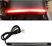 smilfuy Universal 8" Flexible LED Light Strip Bar with Tail Brake Stop Turn Signals Lights, Waterproof LED License Plate Tail Light Bar for Motorcycle Scooter Quad Cruiser Off Road