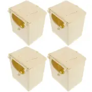 4 Pcs Bird Breeding Box Travel Baby Nesting with Perch Plastic Boxes for Finich