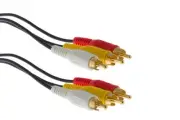 RCA M/M x 3 A/V Cable w/ Gold Plated Connectors, 3' - Lifetime Warranty