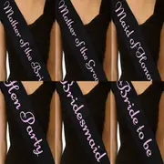 Maid Of Honour Black Pink Hens Party Sash Sashes Bride Night Party Bridal Wedding Bridesmaid Bachelorette