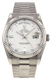Watchfinder & Co. Rolex Preowned 2005 Day-Date 118239 Bracelet Watch, 36mm in Silver at Nordstrom One Size