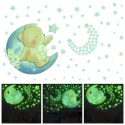 On Moon Glow In The Dark Fluorescent Star Decals Luminous Wall Stickers