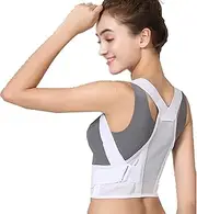 Adjustable Corrector Shoulder Back Correction Lumbar Waist Support Belt Breathable Improving Bad Sitting for Adult,Black,S