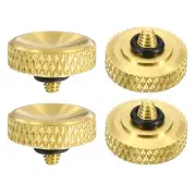 Soft Shutter Release Button Copper Camera Shutter Button Carved, Golden 4pcs